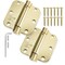 Cauldham (2 Pack) Heavy-Duty 3-1/2" Self-closing Spring Door Hinge with 5/8" Radius Corners, UL Listed